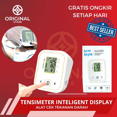 TENSIMETER DIGITAL  ALAT DIGITAL TENSI DARAH PENGUKUR  DIGITAL TEKANAN DARAH LED DISPLAY