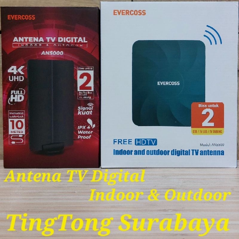 Evercoss Antena Tv Digital Indoor Outdoor Buat STB AN5000 AN5500