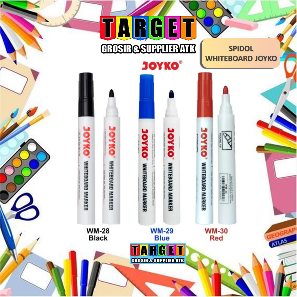 

SPIDOL WHITEBOARD PAPAN TULIS / PERMANENT MARKER PAPAN PUTIH JOYKO / SETARA SNOWMAN