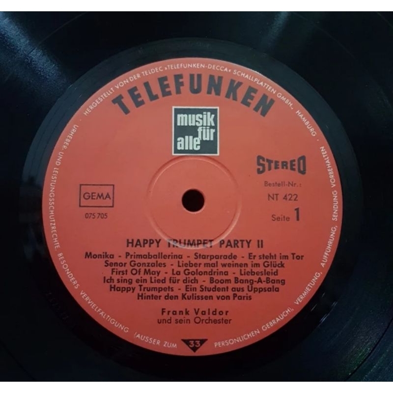 Vinyl Piringan Hitam 12 inch Frank Valdor-Happy Trumpet Party II