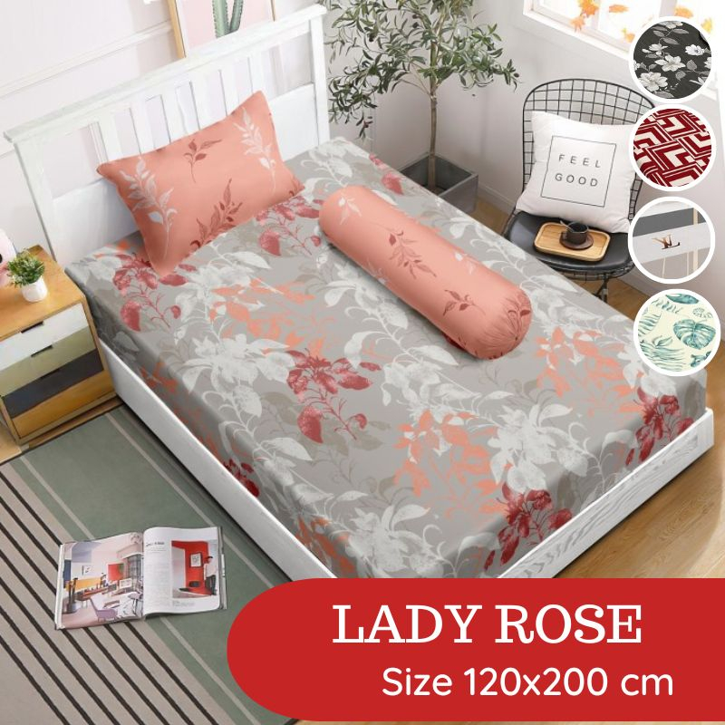 RC Lady Rose  Sprei Flat Single 120x200 cm Motif Karakter Anak Minimalis dan Bunga Harga Terjangkau