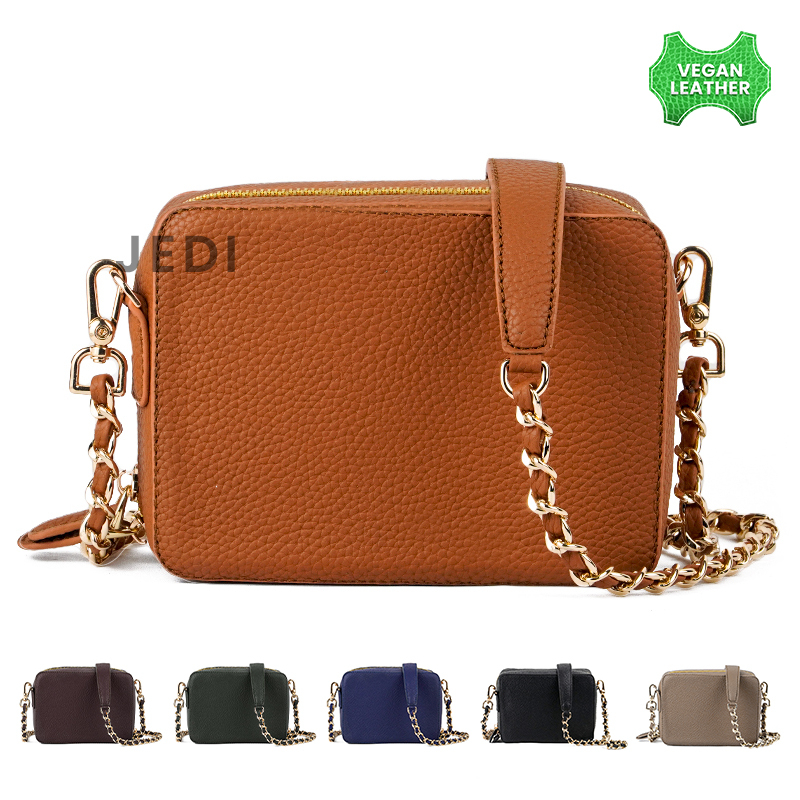 Jedi Tas Wanita Selempang Kulit Vegan Rantai Emas Kekinian Aeri Tas Bahu Pesta Leather SlingBag