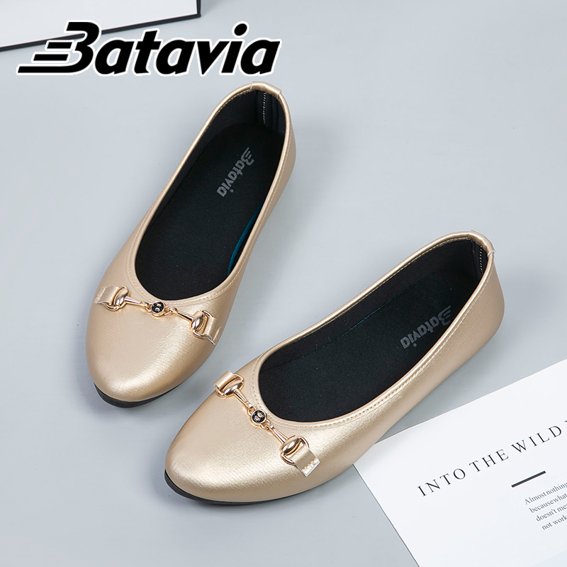 Batavia 2023 sepatu fashion wanita sepatu wanita flatshoes import Sepatu wanita flatshoes kulit Flats Shoes Sepatu Wanita Sepatu kerja wanita di tempat kerja Sepatu Hitam Wanita Balet Women Shoes F12