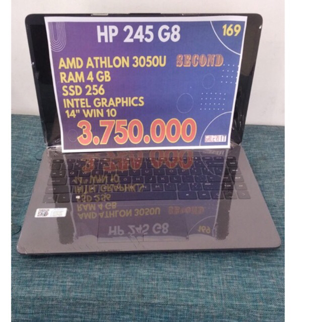 Laptop HP AMD Athlon 3050U RAM 8 SSD 256GB Second