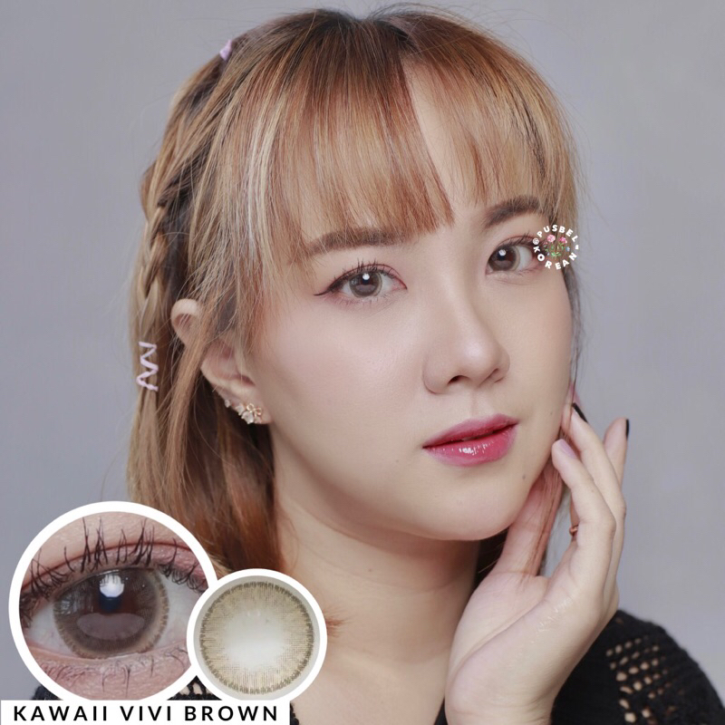 Softlens korea kawaii vivi brown natural