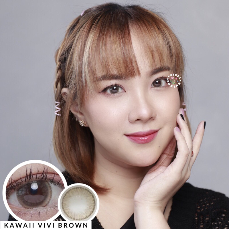 Softlens korea kawaii vivi brown natural