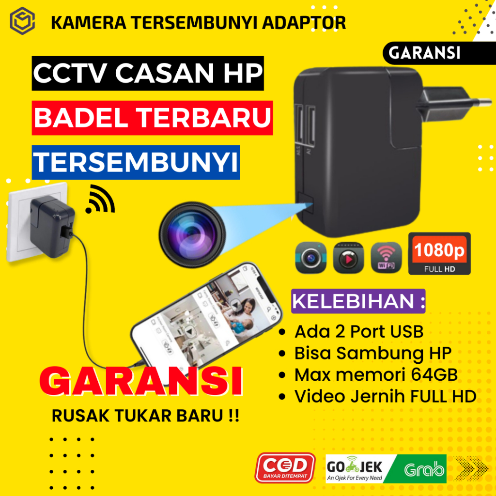 Spy Camera Mini Tersembunyi Kamera Mini Wifi Jarak Jauh Dari Hp Tanpa Kabel Hiddem Cam Pengintai Mata Mata JS66