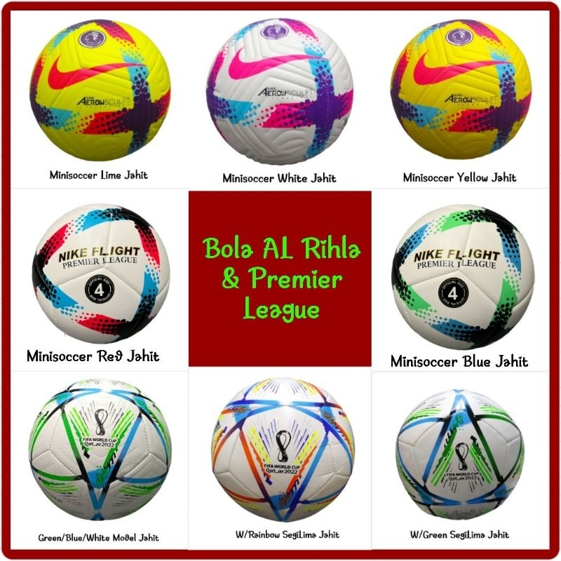 Bola Sepak Piala Dunia Qatar Premium Dan Bola Futsal Minisoccer Premier League 20222 2023 / World Cup Qatar 2022 / Bola Soccer PD 2022 / Soccer Ball WC Qatar 2022 / Bola PD WC Al Rihla / Sepakbola / FIFA WORLD CUP BALL / Minisoccer World Cup Ball Al Rihla