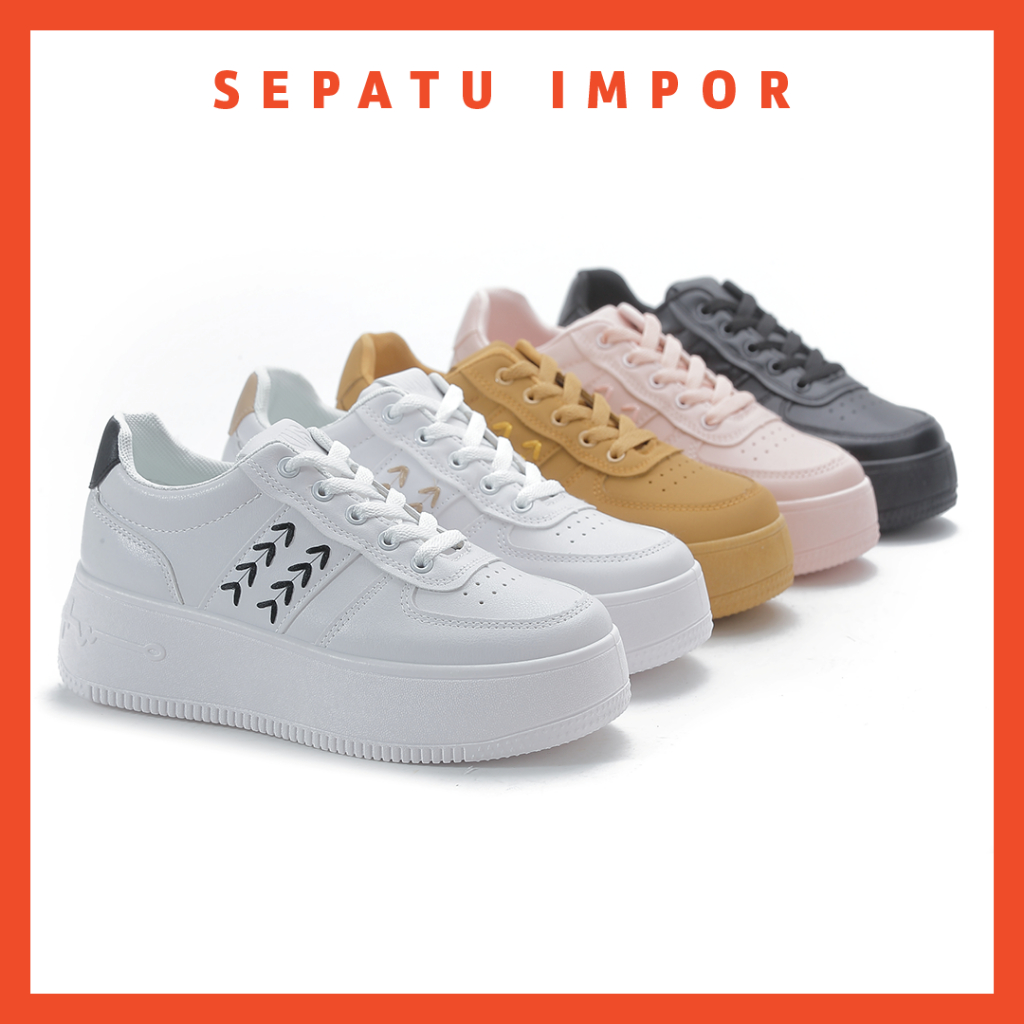 FREE KOTAK SEPATU !!! SALE!!! SEPATU WANITA CASUAL TALI IMPORT KOREA - 2237