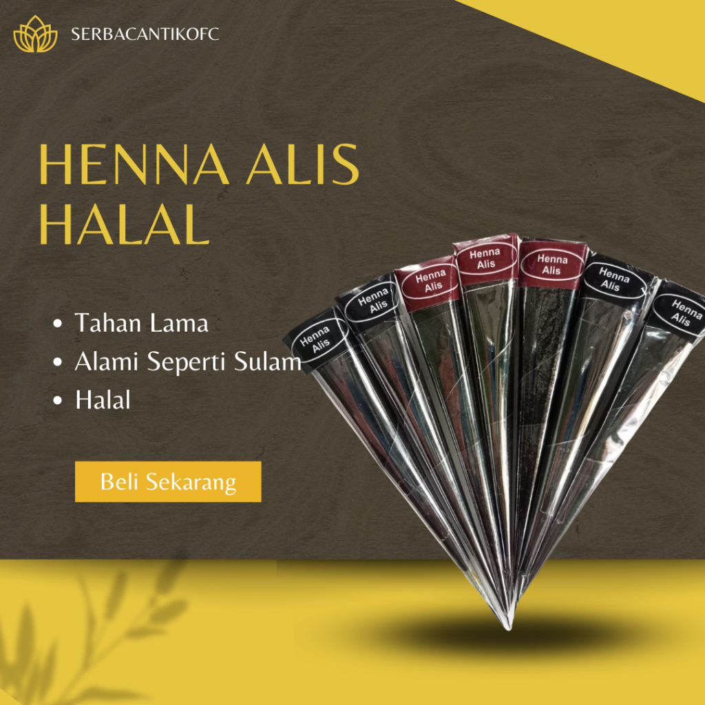 Henna Alis Kerucut Tahan Lama Halal Alis Alami Seperti Sulam
