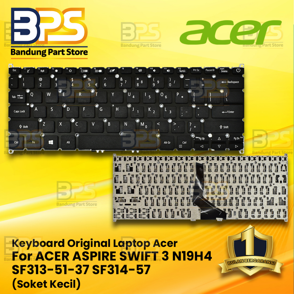 Keyboard Original Laptop Acer ASPIRE SWIFT 3 SF313 SF314 Soket Kecil
