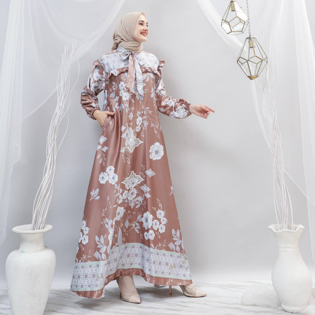 Gamis Zatulini Rossa Dress Gamis Silk Gamis Busui