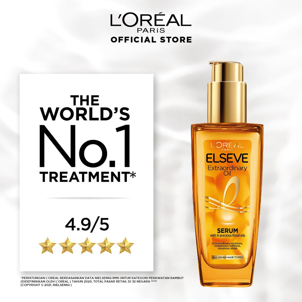 L'Oreal Paris Extraordinary Elvive Oil HAIR SERUM GOLD (Vitamin Nutrisi Rambut Loreal) botol 100 ml