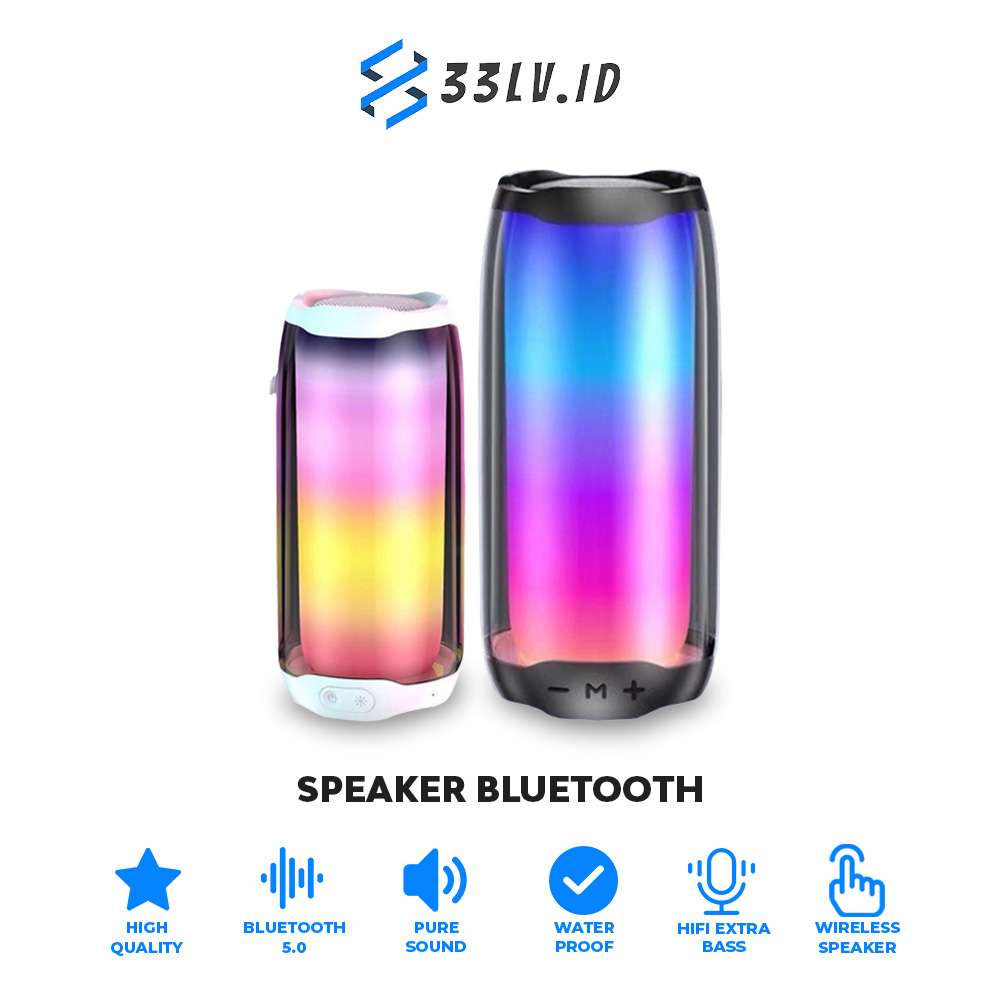 【33LV.ID】Speaker Pluse 4 Portable Bluetooth Speaker with LED Lightshow+IPX7