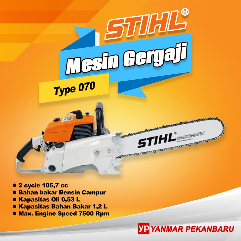 Mesin Gergaji Potong Kayu Tebang Pohon 36" Inch Chainsaw STIHL 070
