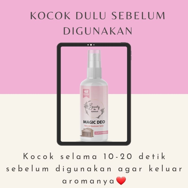 magic deo deodoran spray tawas alami varian vanilla