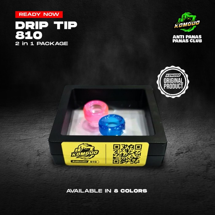 DRIPTIP 810 KOMODO 2 IN 1 ISI 2 PCS KEMASAN BARU