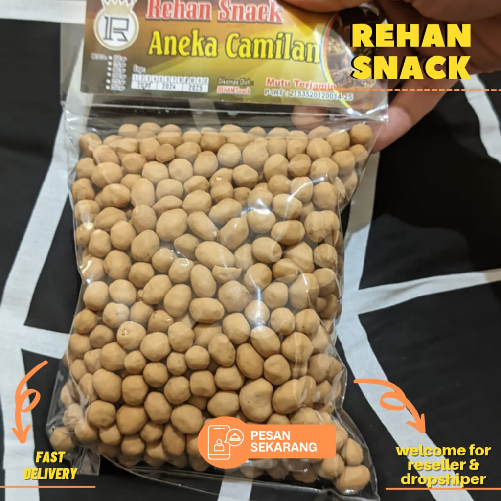 

(COD) KACANG ATOM OVEN 400gram - ANEKA KACANG - GRATIS ONGKIR - REHANSNACK