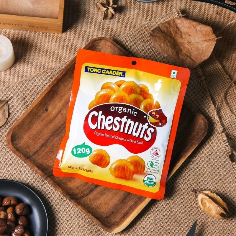 

Tong Garden Chestnuts 120 g - Biji Kastanye Panggang Tanpa Kulit