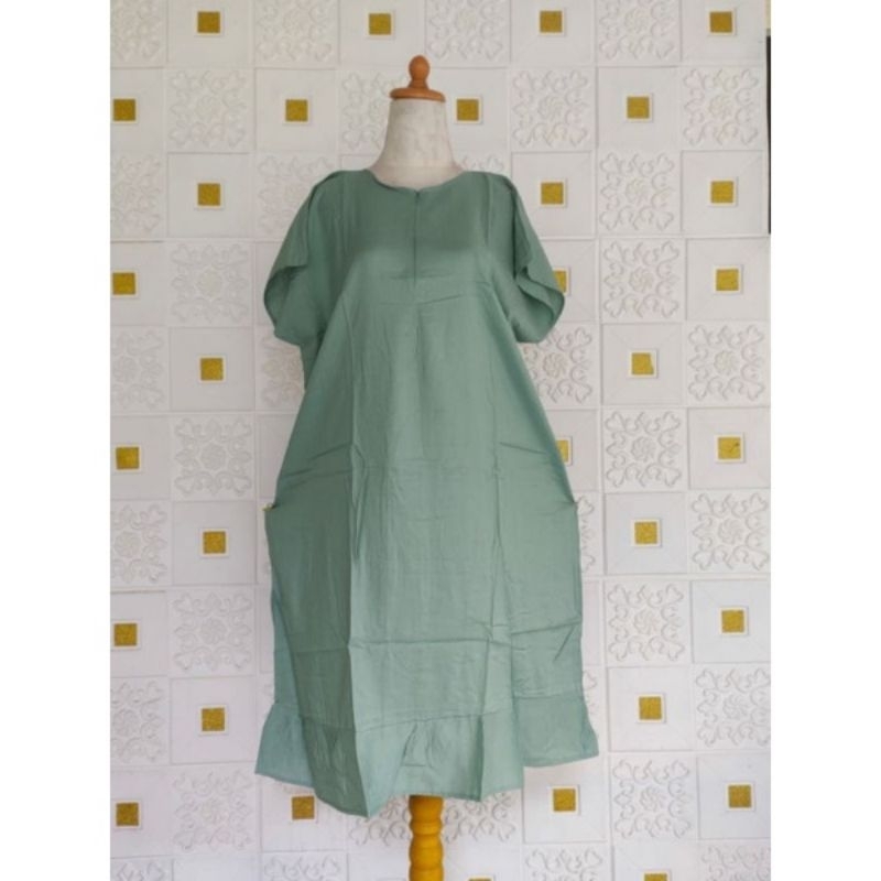 paket 3pcs daster busui ruffle warna bisa pilih(warna tulis di catatan)