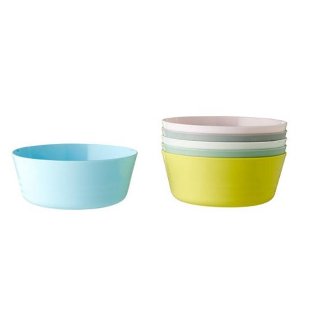 Set Mangkok Ikea Isi 6 Warna Warni Mangkok Mini Plastik Food Grade Mangkuk Makan Anak BPA Free