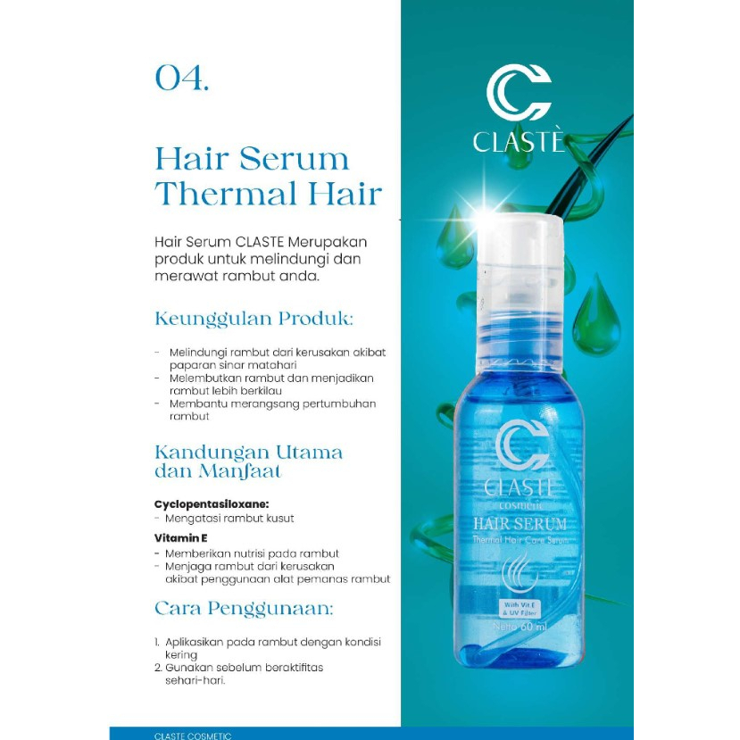 HAIR SERUM / VITAMIN RAMBUT CLASTE // READY STOCK 60ML