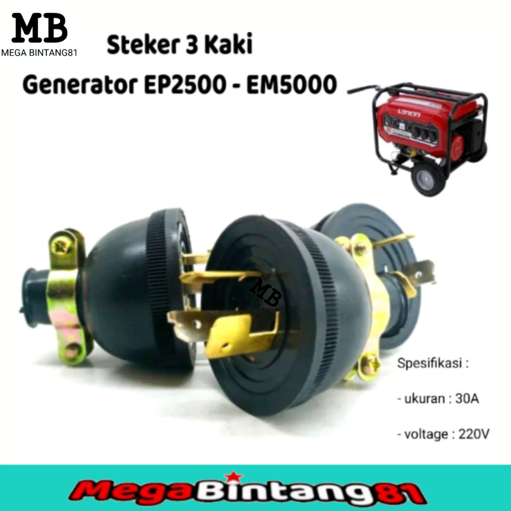 Steker genset 3 kaki colokan listrik genset 3 kaki steker colokan genset 3 kaki