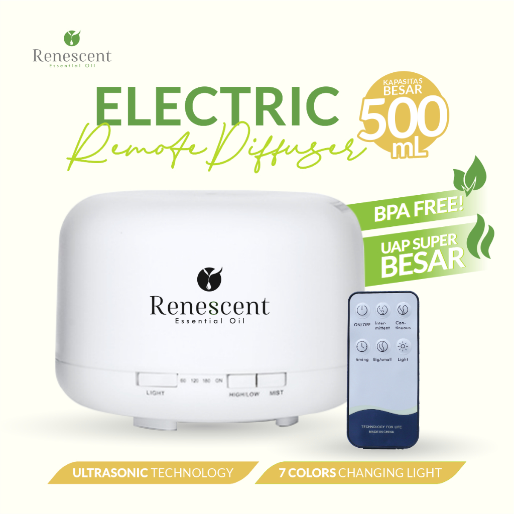 Renescent Diffuser 500ml Pengharum Ruangan &amp; Aromaterapi Essential Oil