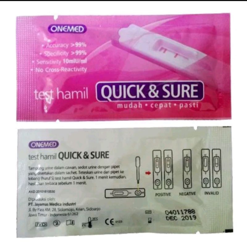 Testpack/test kehamilan onemed Quick &amp; sure model casstle