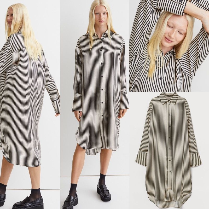 Hm striped shirt dress