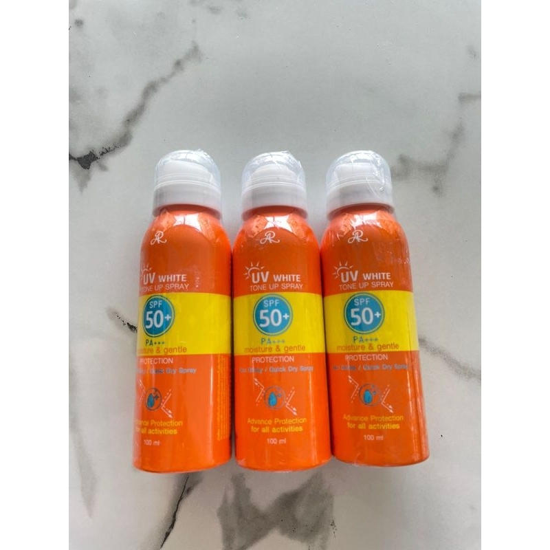￼UV WHITE tone up spray sunscreen