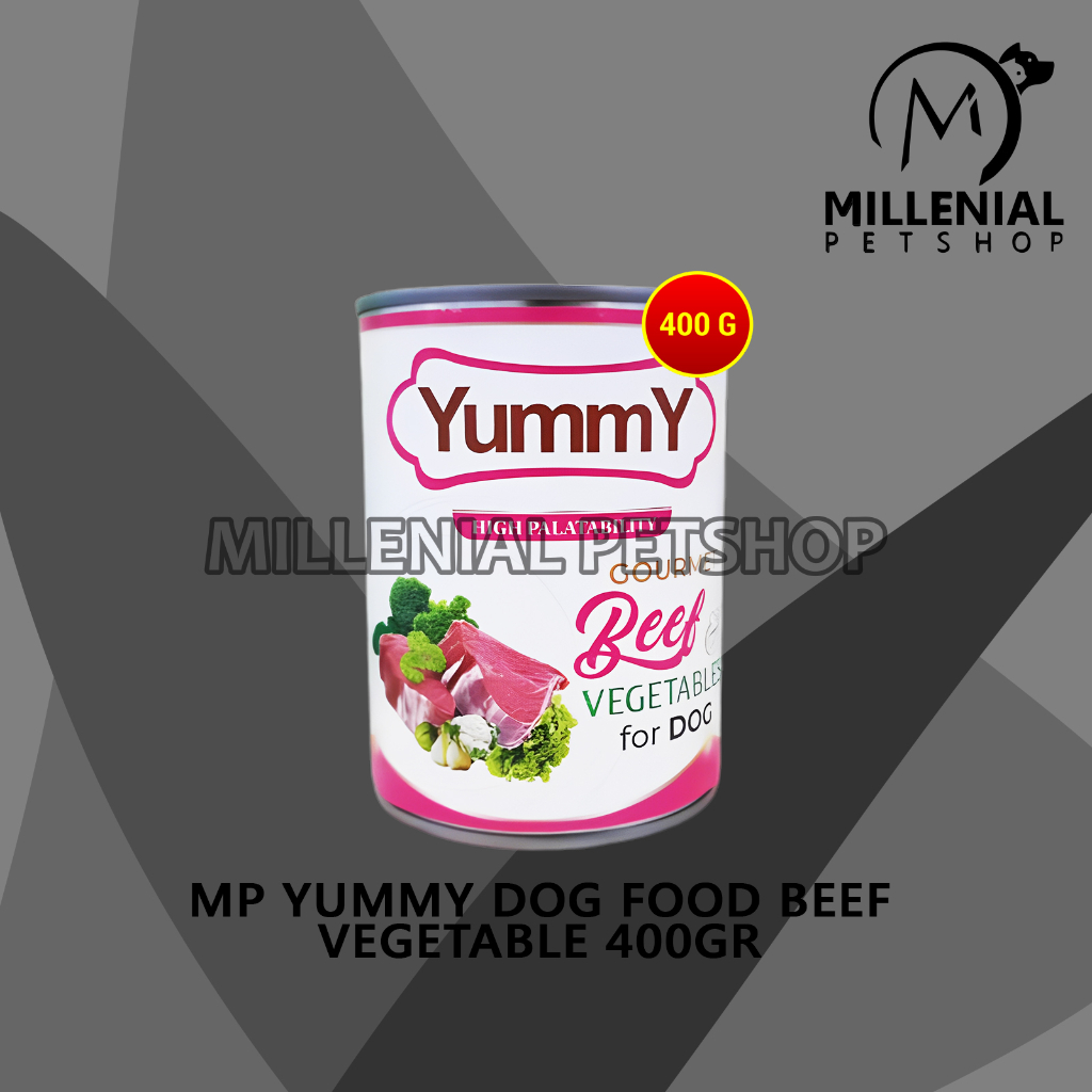 Makanan Basah Anjing Yummy Dog Food Kaleng Can Wet Food 400 Gram