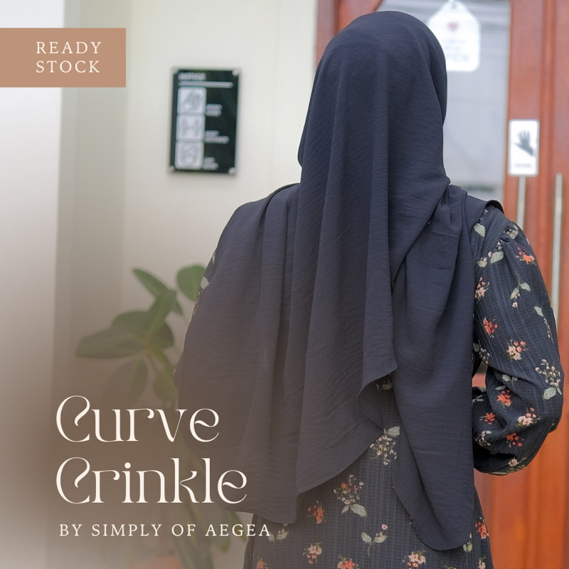 HIJAB CURVE CRINKLE AIRFLOW CUTING SEGITIGA OVAL 150x95 BY SIMPLY OF AEGEA (SAE)