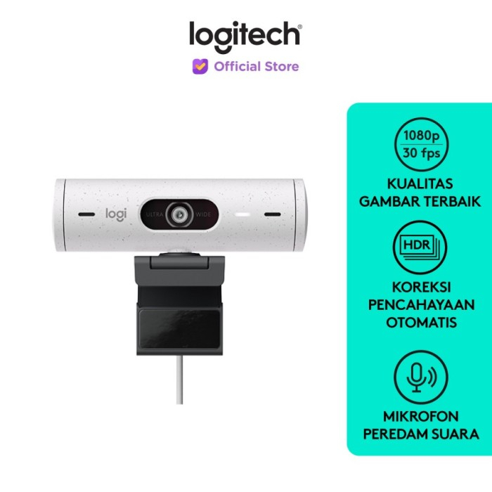 Logitech Brio 500 Webcam FHD HDR 1080P Mikrofon Noise-Cancelling