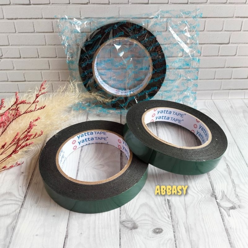 

Double Tape Foam Yatta tape Hijau 1inch x 5m / Double Tape Busa Hijau ( per pcs )