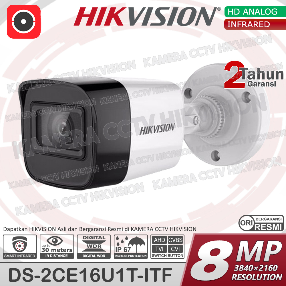 KAMERA CCTV HIKVISION 8MP 4K OUTDOOR TURBO HD ANALOG IR