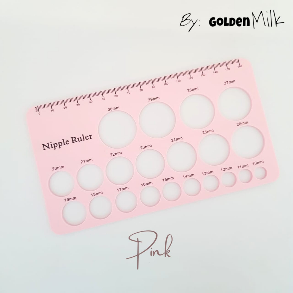 Golden Milk Silicone Nipple Ruler / penggaris untuk menentukan ukuran corong pompa asi / BPA FREE / kinmade / Spectra / Penggaris pengukur corong pompa asi / alat ukur / corong pompa asi /penggaris / busui /perlengkapan busui