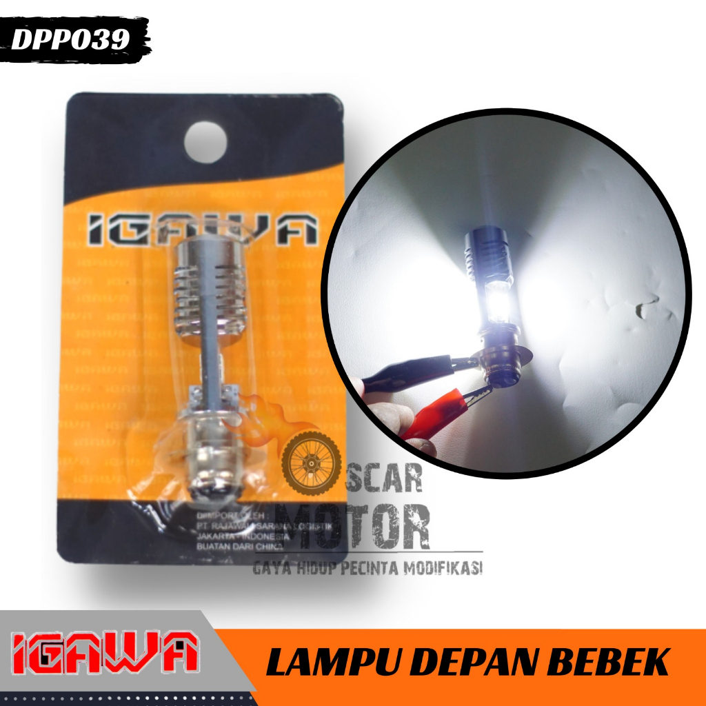 Lampu Utama LED Cree Model DC Flash H6 4 LED CHIP Mata AC DC Universal Motor Bebek Dan Matic
