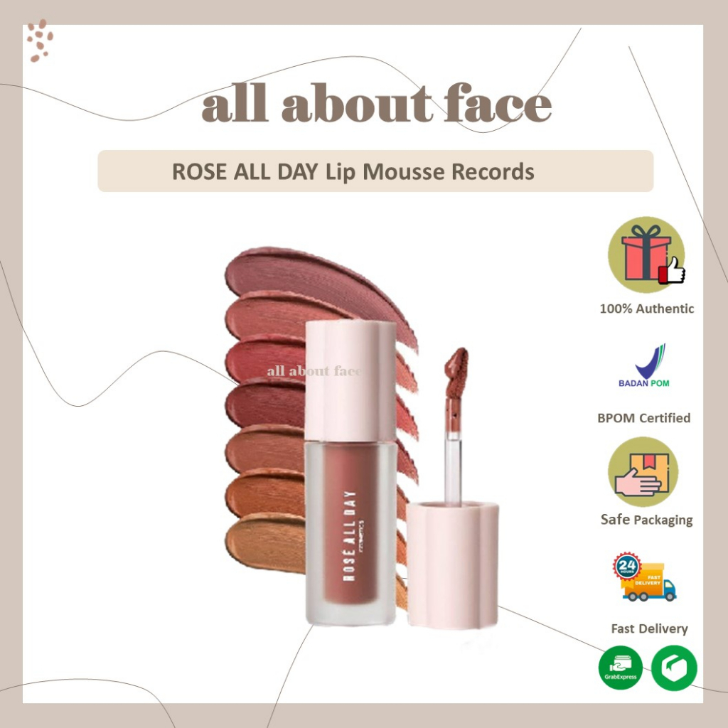 ROSE ALL DAY Lip Mousse Records ORIGINAL | allaboutface