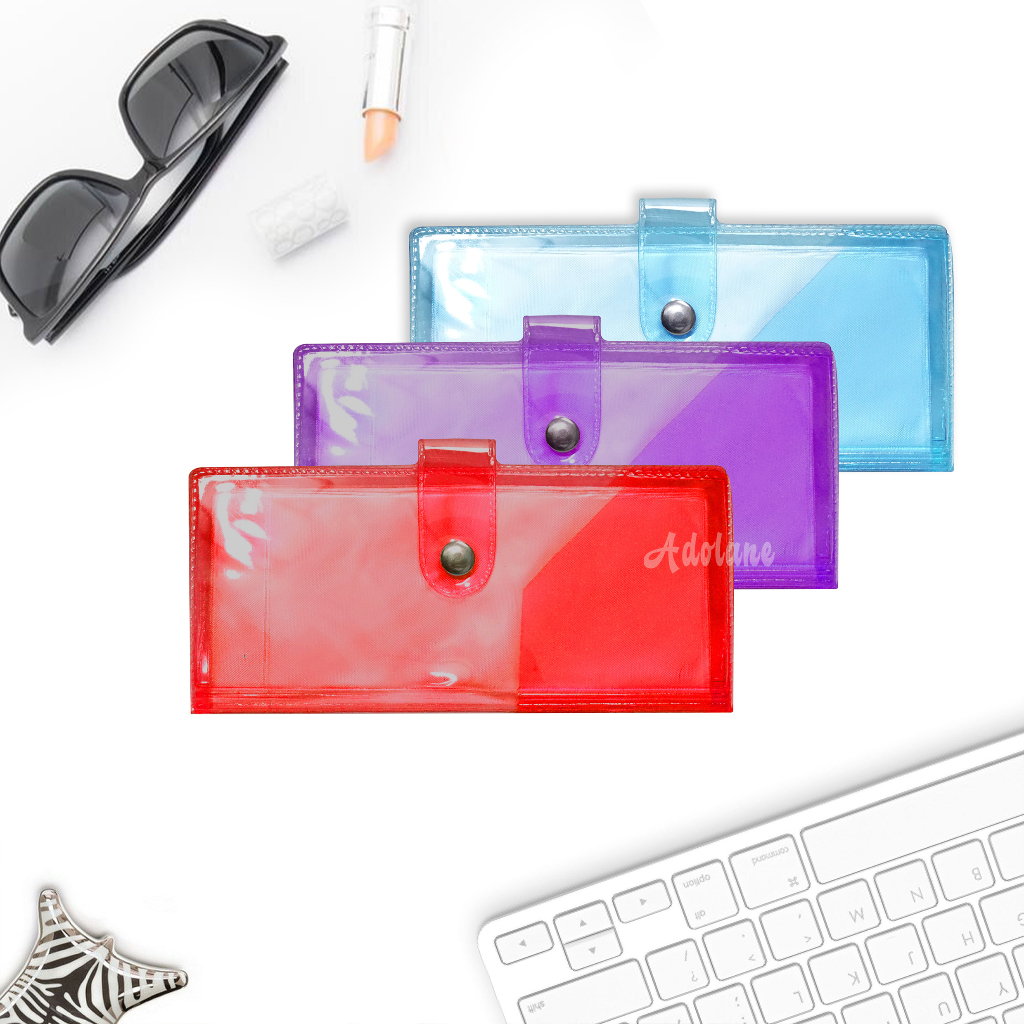 ADOLANE   016 DOMPET DISIPLIN TRANSPARAN  / DOMPET ORGANIZER KEUANGAN 32 SLOT / DOMPET KEUANGAN KANCING / DOMPET BUDGETING