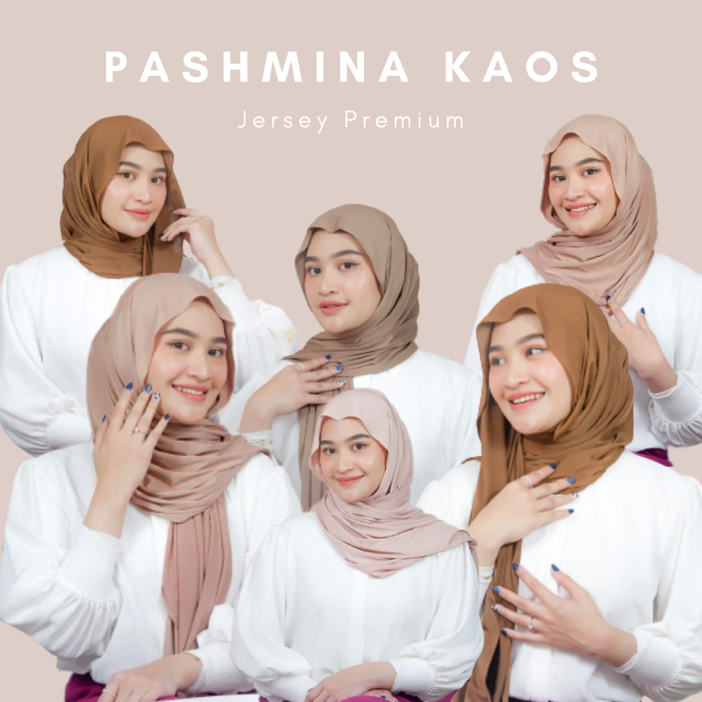 Pashmina Kaos Jersey Premium || Jilbab Pashmina Jersy Premium