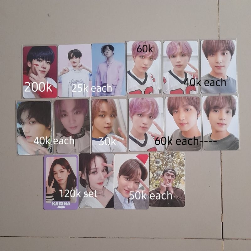 pc polaroid nct haechan jaemin aespa winter exo sehun kai