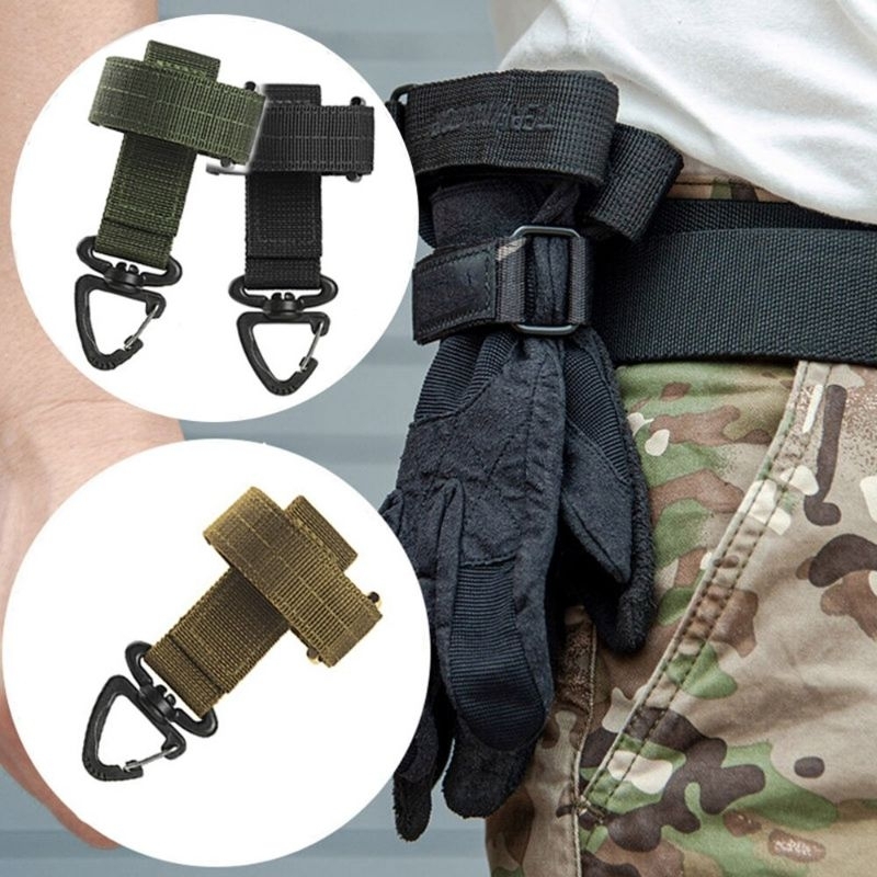 Multipurpose Carabiner Hook Clip Tactical Nylon Black
