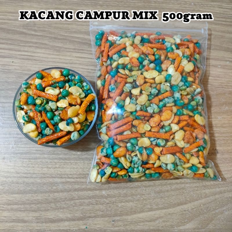 

KACANG CAMPUR MIX JAIPONG 500gr 5 MACAM ANEKA RASA