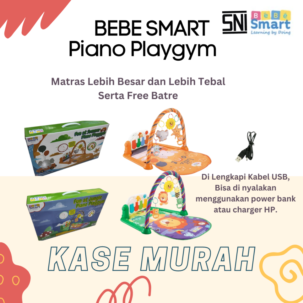 FREE BATRE Mainan Gym Bayi // Baby Musical Playgym // Baby Piano Play Gym // Mainan Edukasi Bayi Pla