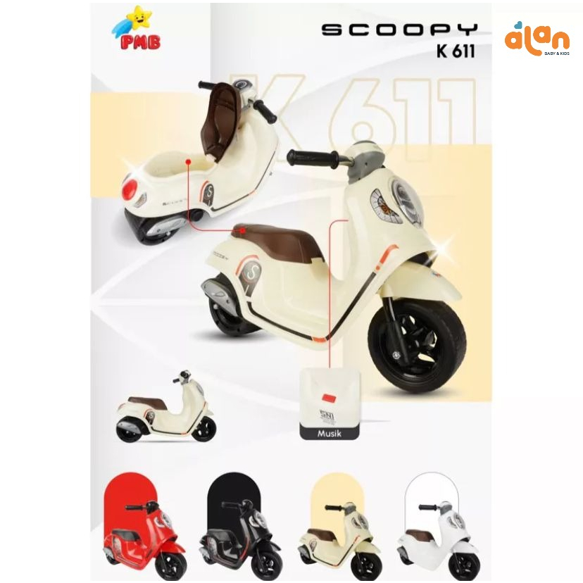 PMB Motor Accu K611 Honda Scoopy - Ukuran KECIL / Mainan Ride On Anak