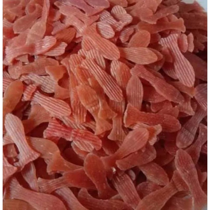 

kripik mentah, kripik ikan merah mentah. kripik ikan 500g