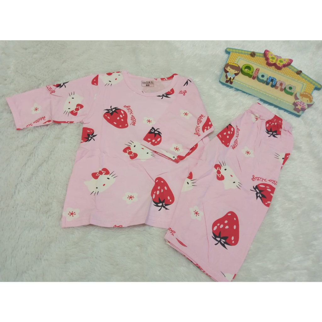 SETELAN CELANA ORGANIK PP ANAK CEWEK USIA 1 - 3 TAHUN