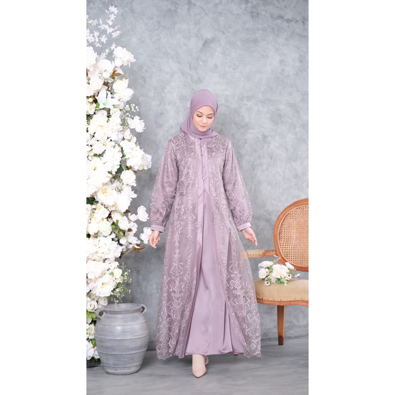 PRE PRDER-DAVINA DRESS ALIKADESIGN|DRESS KONDANGAN PREMIUM|Brokat sapto