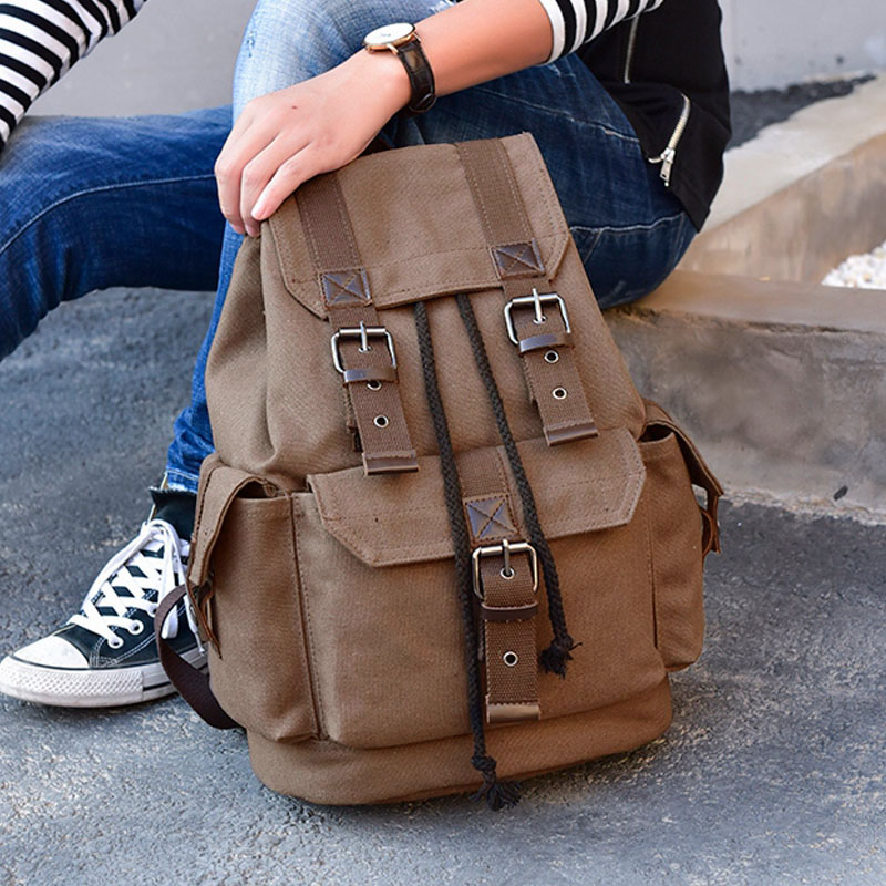 DISTRO  Ransel Canvas IAC Absolute Backpack Up to 14 inch - Tas Pria Tas Wanita Daypack - Sekolah Laptop Punggung